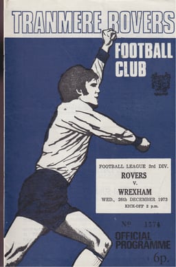 Tranmere Rovers v Wrexham Match Programme 1973-12-26